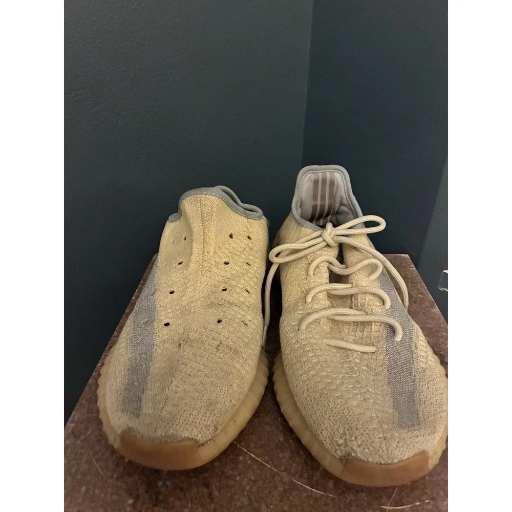 adidas Yeezy Boost 350 V2 Linen Grey Tan‎ FY5158 Size 10 Pre-Owned (READ)